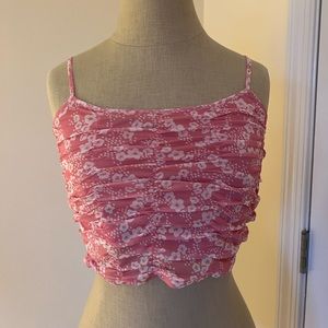 Pink cropped tank